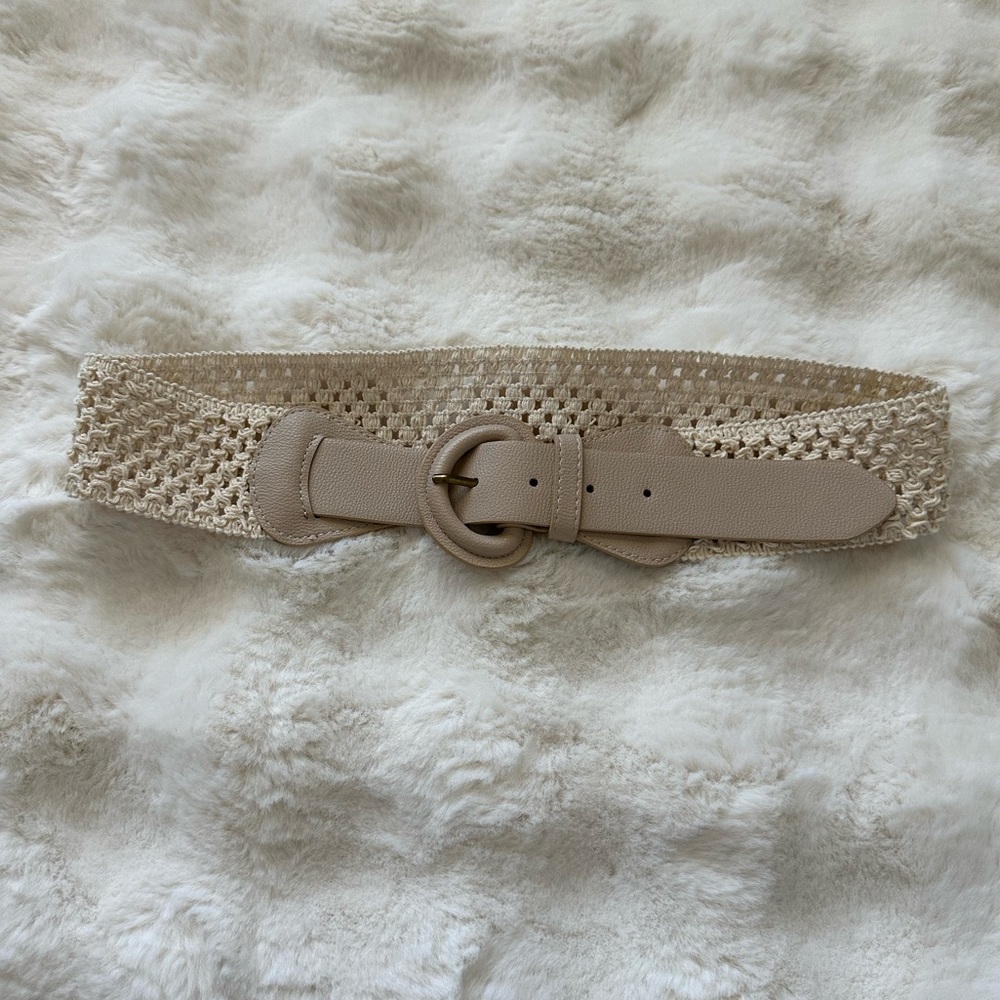 Lp brue Women’s Boho Femenine Romantic Ivory Braided/Knit Stretch Belt. М